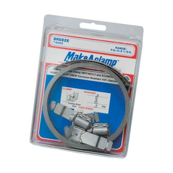 あすつく対応 「直送」 トラスコ中山 TRUSCO ブリーズ 4000 自在ステンレスホースバンドキット スクリューユニット付 ２．６ｍ １Ｓ 箱 ＝１個入 414-6719 | 