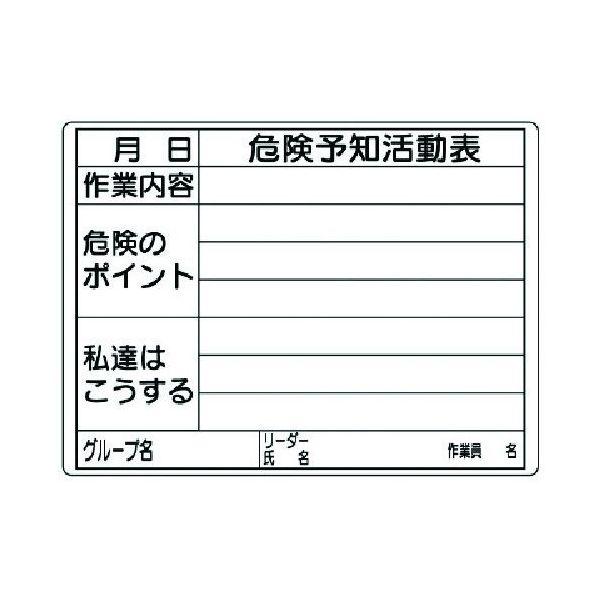 ユニット ユニット 32016 危険予知活動表 屋内・屋外用 371-5990 | 