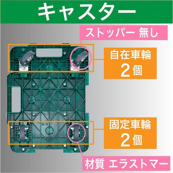 トラスコ中山 TRUSCO MPB-500-GN 樹脂製平台車 ルートバン ３７０Ｘ５００ 緑 MPB500GN 414-4121 |  | 03
