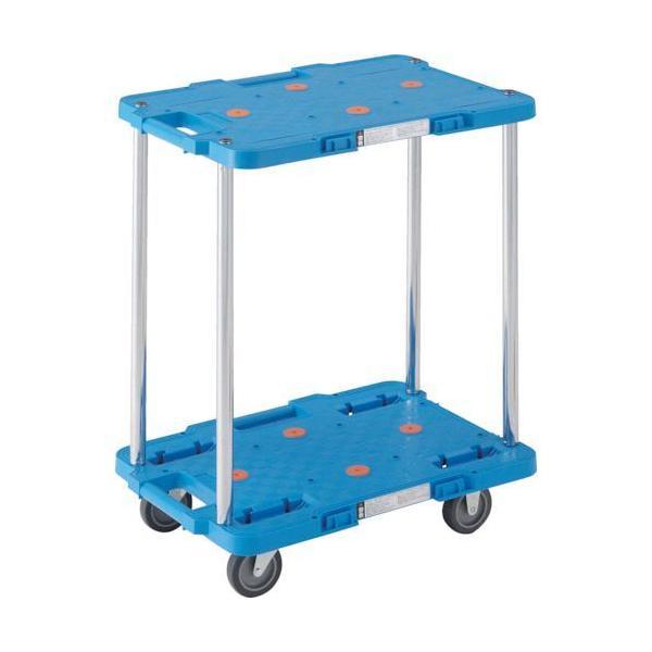 【個数：1個】 トラスコ中山 TRUSCO MPB-502-B 樹脂製台車 ルートバン ２段式 ３７０Ｘ５００ 青 MPB502B 414-4198 | 