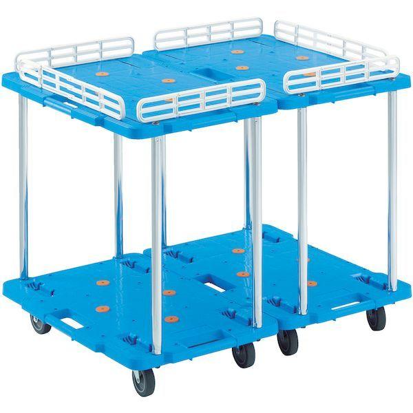 【個数：1個】 トラスコ中山 TRUSCO MPB-502-B 樹脂製台車 ルートバン ２段式 ３７０Ｘ５００ 青 MPB502B 414-4198 |  | 01