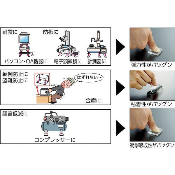あすつく対応 「直送」 トラスコ中山（ＴＲＵＳＣＯ） ＴＲＵＳＣＯ　　　 TRGM30CTM 耐震・防振・防音Gマット 30mm丸 4個 透明 |  | 01