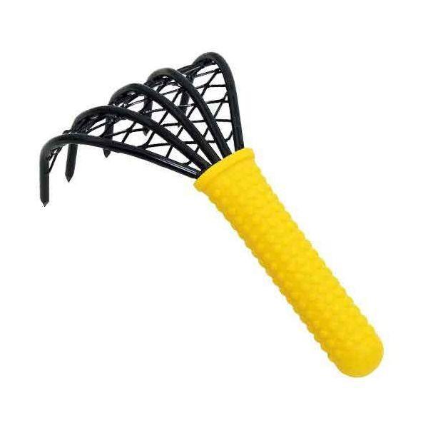 4977292610162 アミ付ＰＣ忍者くまで イエロー 藤原産業 アミ付忍者くまで Fujiwara 千吉 熊手 | 