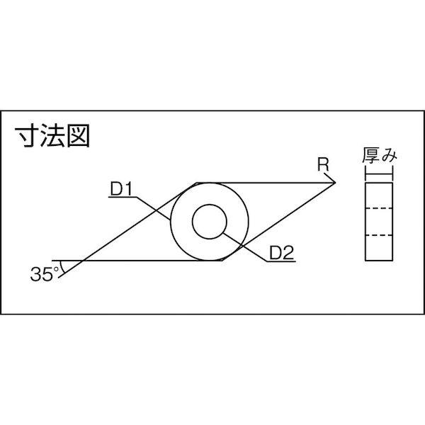 あすつく対応 「直送」 三和  09L3504BL1 切削工具 ハイスチップ 菱形３５° 【10個入】 | ブランド登録なし | 01