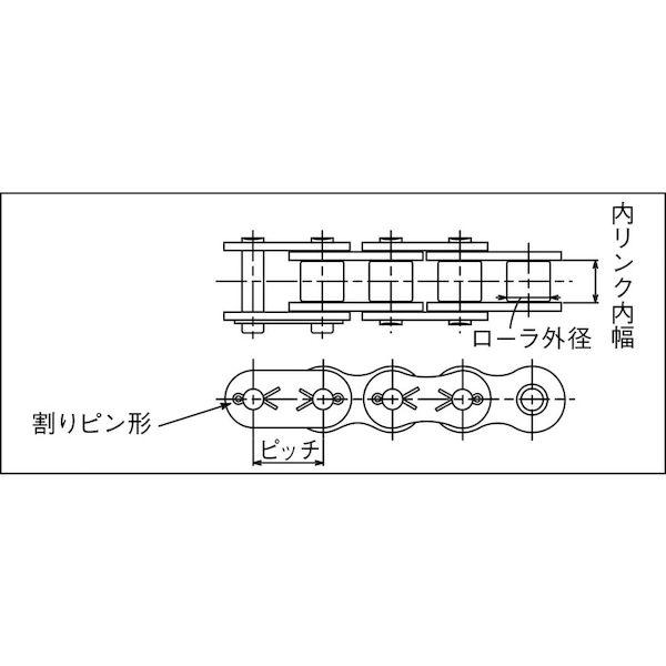 あすつく対応 「直送」 日立  801C ＳＢＲ−ＰＲＩＭＥローラチエン　割ピンタイプ | 日立 | 01