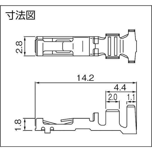 あすつく対応 「直送」 ＪＳＴ BYF41TP0.5A ＹＬコネクタ用ソケットコンタクト １００個入 |  | 01
