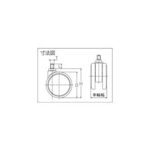 東海 F050N10 ねじ込み双輪キャスター　５０径　自在　Ｍ１０ｘ１．５ |  | 01