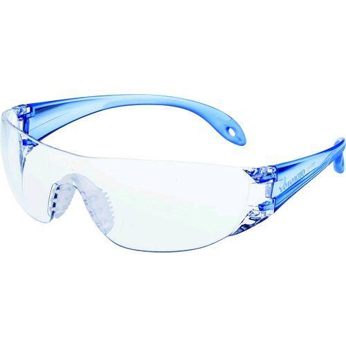 あすつく対応 「直送」 スワン  LF101 　一眼型セーフティグラス レンズ色クリア テンプルカラーブルー ＪＩＳ規格品 | 