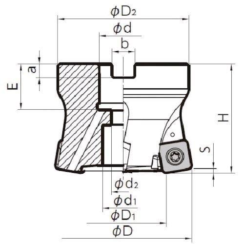 あすつく対応 「直送」 京セラ MFH050R104TM ミーリング用ホルダ MFH050R-10-4T-M MFHフェースミル