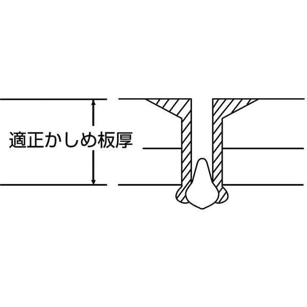 あすつく対応 「直送」 エビ［NSA32KEB］ ブラインドリベット・皿頭 エコＢＯＸ アルミ／スティール ３−２ ３００本入 ロブテックス エコBOX | ブランド登録なし | 04