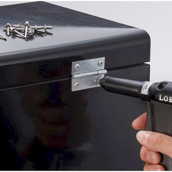 あすつく対応 「直送」 エビ［NSA44KEB］ ブラインドリベット・皿頭 エコＢＯＸ アルミ／スティール ４−４ ３００本入 ロブテックス エコBOX |  | 06