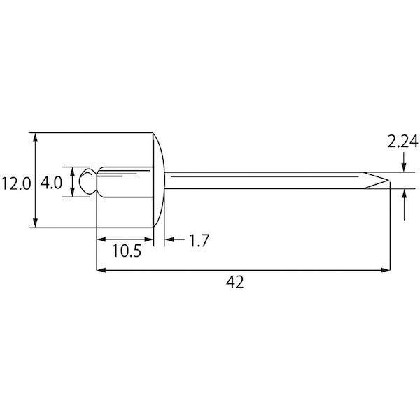 あすつく対応 「直送」 エビ［NSA54LFEB］ ブラインドリベット・ラージフランジ エコＢＯＸ アルミ／スティール ５−４ １５０本入 ロブテックス エコBOX |  | 01