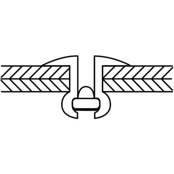 あすつく対応 「直送」 エビ［NSA54LFEB］ ブラインドリベット・ラージフランジ エコＢＯＸ アルミ／スティール ５−４ １５０本入 ロブテックス エコBOX |  | 03