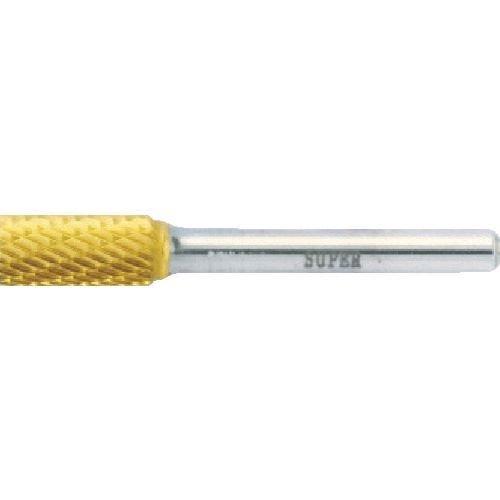 あすつく対応 「直送」 スーパー  SBT1C05 超硬バー チタンコーティング ロー付タイプ 円筒型 ダブルカット 刃径：８．０ｍｍ 軸径：６．０ｍ | 