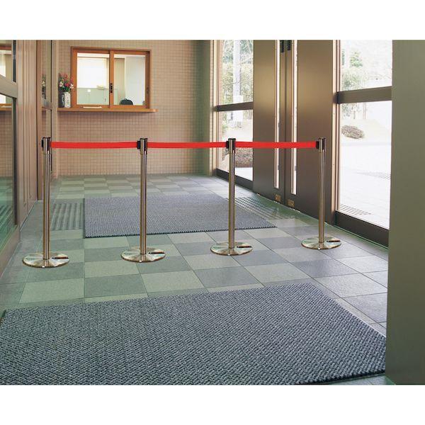 テラモト  SU6605002 ベルトパーテーションスタンドＤ（ステン）ベルト赤 ステンレス |  | 08