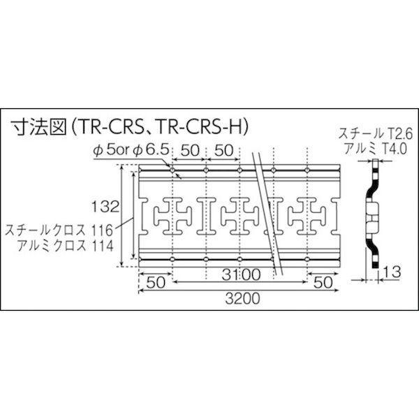 【個数：1個】ａｌｌｓａｆｅ TR-CRS-H 直送 代引不可 スチールクロスレール 穴有 6．5φ TRCRSH |  | 03