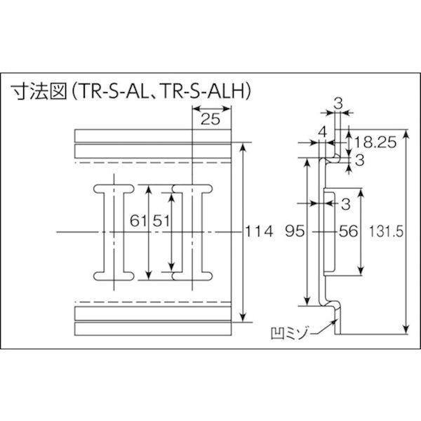 【個数：1個】ａｌｌｓａｆｅ TR-S-ALH 直送 代引不可 アルミレール 穴有 5φ TRSALH |  | 03