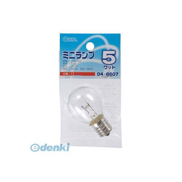 オーム電機 LB-S3705-C ミニランプ（S35/5W/クリア/E17） LBS3705C LB-S3705-C E17 S35型 | 