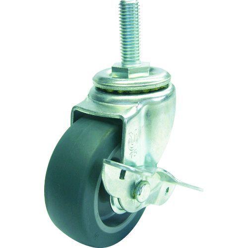ユーエイ ST65ELSM1235 ねじ込み式 自在 キャスター エラストマー 車輪径６５ｍｍ ストッパー付き Ｓタイプ ＳＴ−Ｓ型 ネジ寸法Ｍ１２× | 