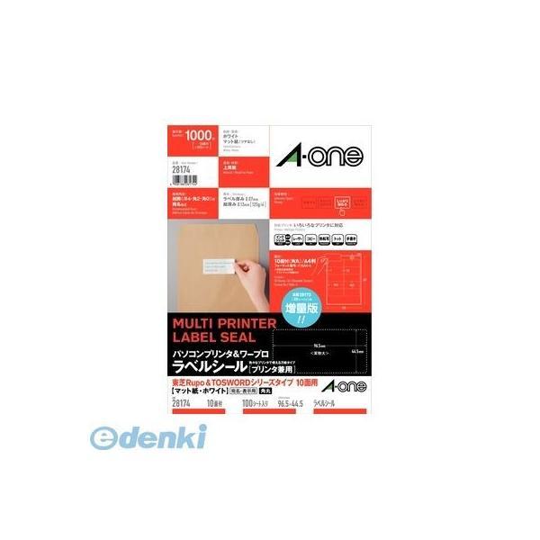 A-one エーワン 28174 パソコンプリンタ＆ワープロラベルシール［プリンタ兼用］　東芝Ｒｕｐｏ＆ＴＯＳＷＯＲＤ　１０面　１０ | 