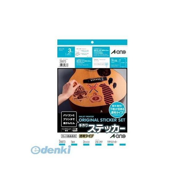 A-one エーワン 28873 手作りステッカー［インクジェット］透明タイプ　Ａ４　１面【３セット】【L2D】 | 