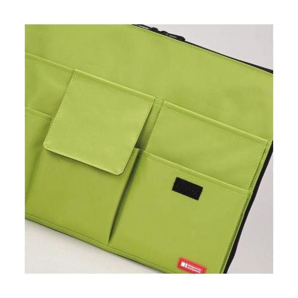 リヒトラブ LIHIT LAB. A-7554-6 バッグ・イン・バッグ Ａ４ ６黄緑【１個】 バッグインバッグ A4サイズ |  | 04