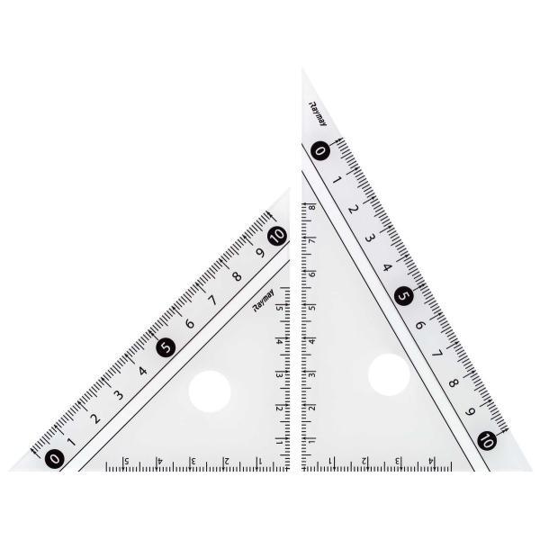 レイメイ藤井  APJ251W 見やすい白黒三角定規 白 １０ｃｍ ホワイト RF 4902562416366 00291175 | 