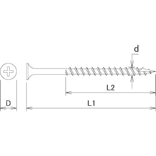 あすつく対応 「直送」 ダイドーハント  00045311 足割れコーススレッド ラッパ頭 ３．８ｘ５７ 約３００本入 |  | 03
