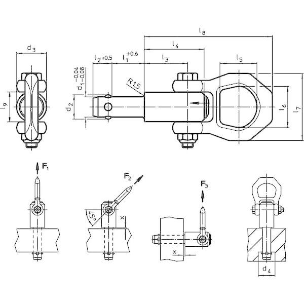 あすつく対応 「直送」 ロームヘルド・ハルダー  22350.0655 リフティング・ピン セルフ・ロッキング 熱処理鋼 ７５Ｌ |  | 03