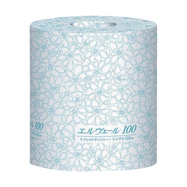【個数：1個】 エリエールビジネスサポート  723086 エルヴェールトイレットティシューシングル100m個包装ミシン目入り | 