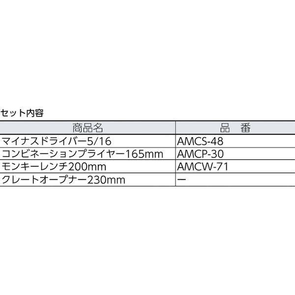 あすつく対応 「直送」 AMCM46 防爆工具セット ４点 |  | 01