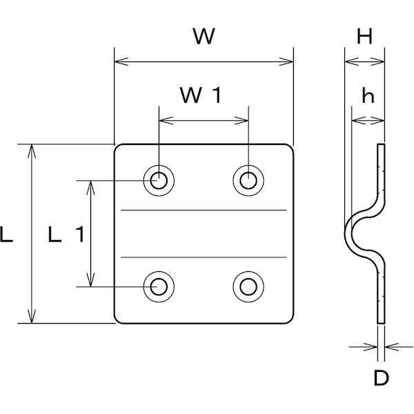 あすつく対応 「直送」 水本機械製作所 B833 アイプレート ステンレス ハンガープレート ３３ｍｍ×３３ｍｍ B-833 MIZUMOTO |  | 01