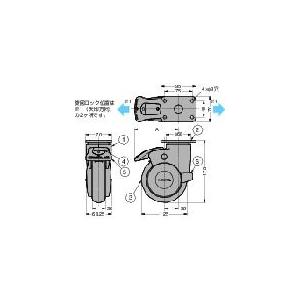 あすつく対応 「直送」 スガツネ工業  MX125P ２００１３００５２ ＭＸ−１２５Ｐ大型デザインキャスター MX-125P |  | 02