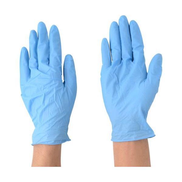 あすつく対応 「直送」 エステー NO981LB モデルローブニトリル使いきり手袋 粉つき Ｌブルー ＮＯ９８１ | 