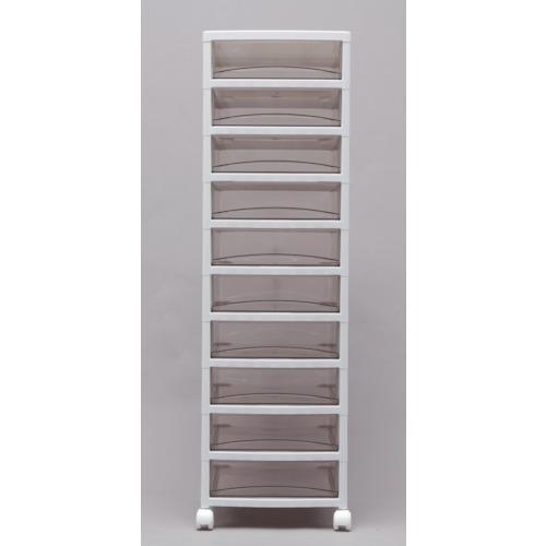 アイリスオーヤマ SCE1000BR 直送 代引不可 ２２１２７２ スーパークリアチェスト ホワイト／クリアブラウン １０段タイプ IRIS SCE- |  | 01