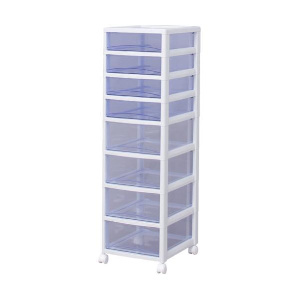 アイリスオーヤマ SCE440BL 直送 代引不可 ２２１２７７ スーパークリアチェスト ホワイト／クリアブルー 浅４段深４段タイプ IRIS SCE | 