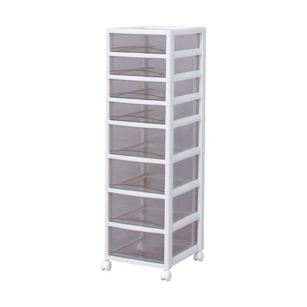 アイリスオーヤマ SCE440BR 直送 代引不可 ２２１２７６ スーパークリアチェスト ホワイト／クリアブラウン 浅４段深４段タイプ SCE-440 | 