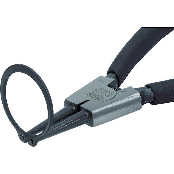 あすつく対応 「直送」 前田金属工業  SRPS125 スナップリングプライヤ ストレートタイプ 軸用 全長１４０ｍｍ リング使用範囲１０〜２５ｍｍ SRPS-125 トネ |  | 02