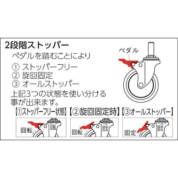 あすつく対応 「直送」 トラスコ中山  TYST75SEL2S ねじ込み式静音エラストマーキャスター 自在 2段階ST付 75 |  | 01