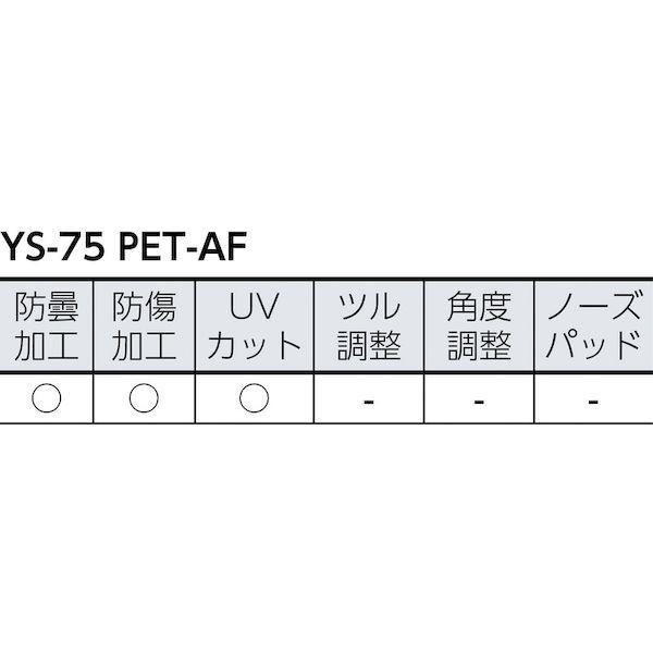 あすつく対応 「直送」 山本光学  YS75PETAF 二眼型保護メガネ フレームタイプ 曇り止め仕様 セーフティグラス レンズ色：クリア テンプルカラー：スモーク |  | 02