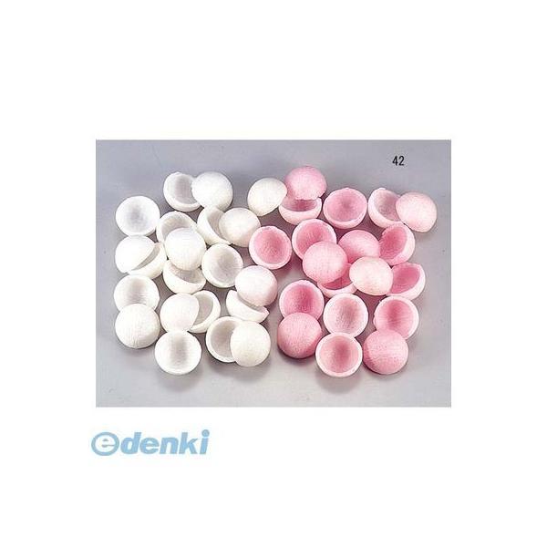 【造花・装飾】【数量限定につき、売切の際はご了承ください】［PANP824842］ 40mm径餅玉 桃／白 PANP8248 | 