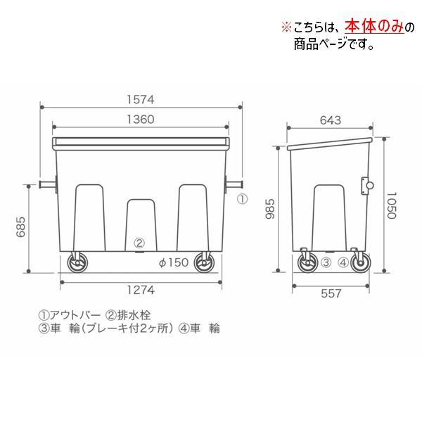 【個人宅配送不可】積水テクノ成型 RCJ7SB直送 代引不可・他メーカー同梱不可 リサイクルカートアウトバー 0．7本体 グリーン |  | 02