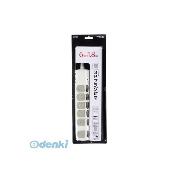 オーム電機 HS-T1259W 雷ガード・ブレーカー・個別スイッチ付 3Pプラグ対応 節電タップ 6個口 1．8m HS−T1259W HST1259W |  | 01