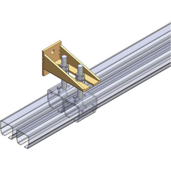 あすつく対応 「直送」 ＨＥＬＭ　ＨＥＬＬＡＳ  21HEAB2 ニコ ２１号ドアハンガー用 調整ブラケット 二連用 | ブランド登録なし | 01