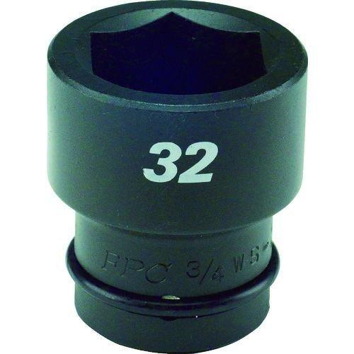 あすつく対応 「直送」 ＦＰＣ 34WS32 インパクト ショート ソケット 差込角１９ｍｍ 対辺３２ｍｍ １．１／４ | 