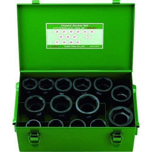 あすつく対応 「直送」 ＦＰＣ 6WAS14 インパクト セミロングソケット セット 差込角１９ｍｍ １４ｐｃ | 