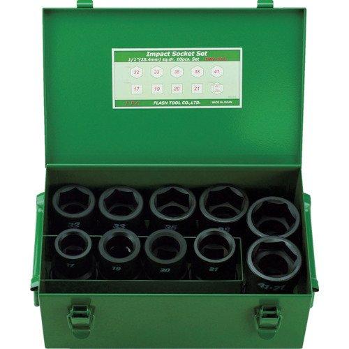 あすつく対応 「直送」 ＦＰＣ 8WAS10 インパクト セミロングソケット セット 差込角２５．４ｍｍ １０ｐｃ | ブランド登録なし