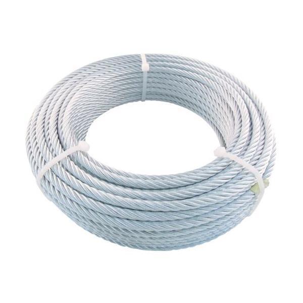 トラスコ中山 JWM12S50 直送 代引不可 ＪＩＳ規格品メッキ付ワイヤロープ ６Ｘ２４ Φ１２ｍｍＸ５０ｍ | 