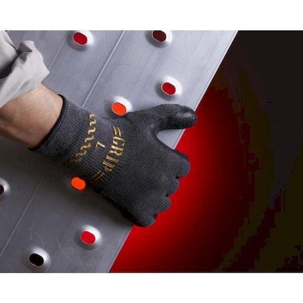 あすつく対応 「直送」 ショーワグローブ  NO318MBK 天然ゴム背抜き手袋 グリップカーボン ブラック Ｍサイズ ブラック |  | 04