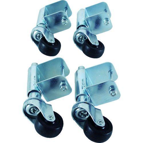 あすつく対応 「直送」 トラスコ中山  TSC1A １段２段用アルミ作業用踏台スプリングキャスター ４個１セット | 